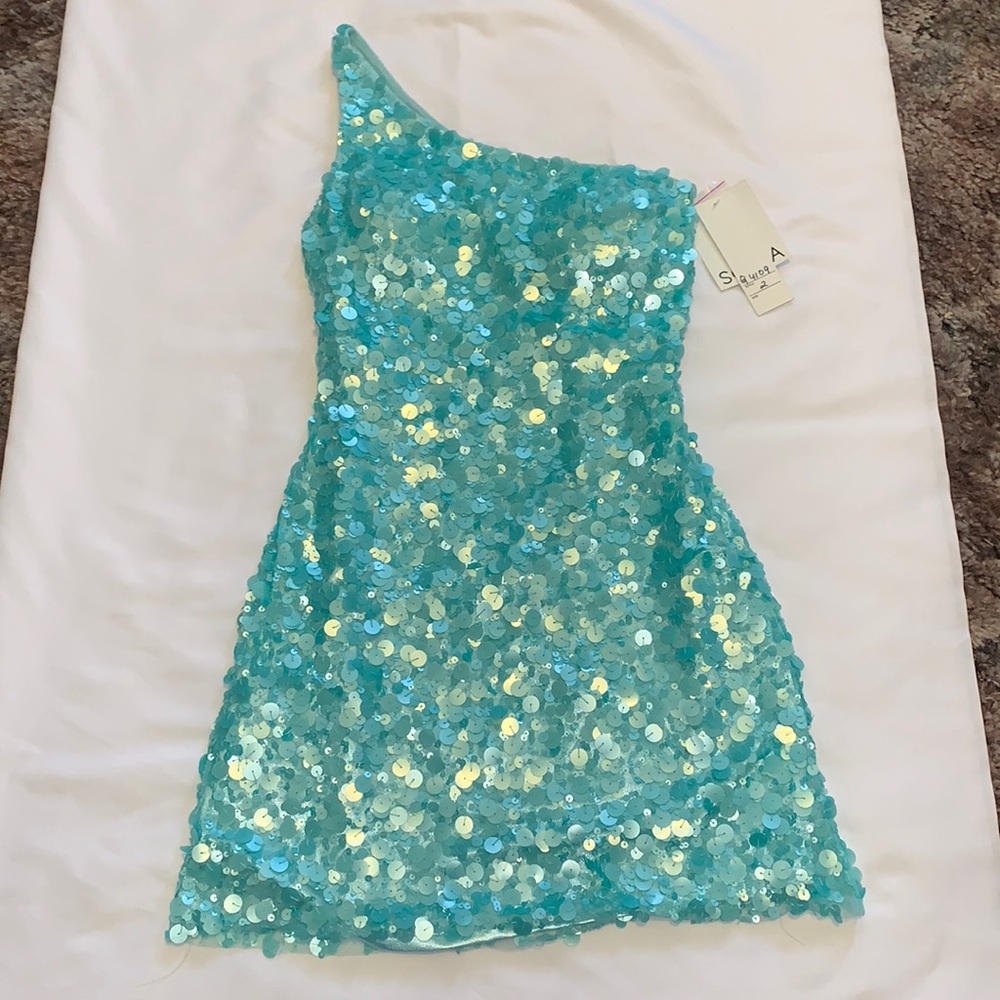 Aqua Scala Cocktail Dress